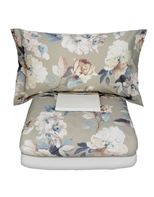 Completo Copripiumino In Percalle Peony - Gabel