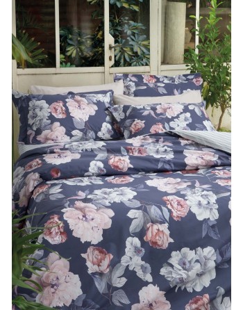 Completo Copripiumino In Percalle Peony - Gabel